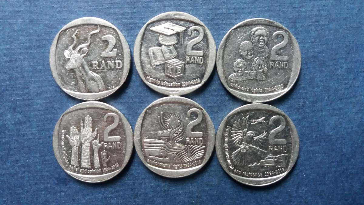 South Africa 2019 R2  Set with Kudu & Rights coins * 6 x coins*