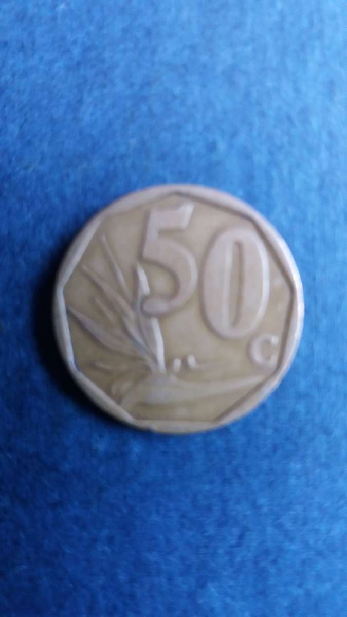 South Africa 2000 50 cent * New Coat of Arms*