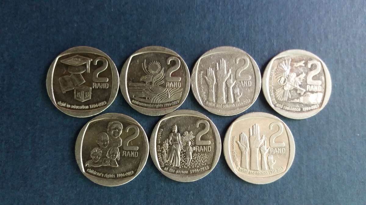 South Africa 2019/2020 R2 Rights Coins * 7 x Coins*
