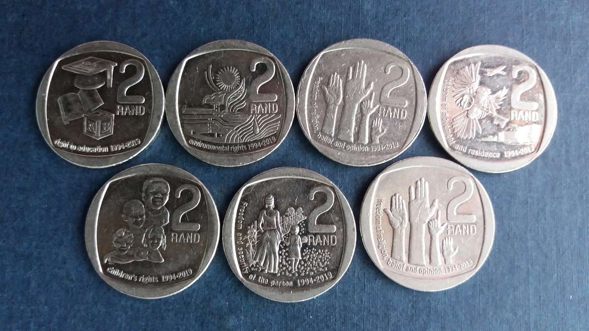 South Africa 2019/2020 R2 Rights Coins * 7 x Coins*