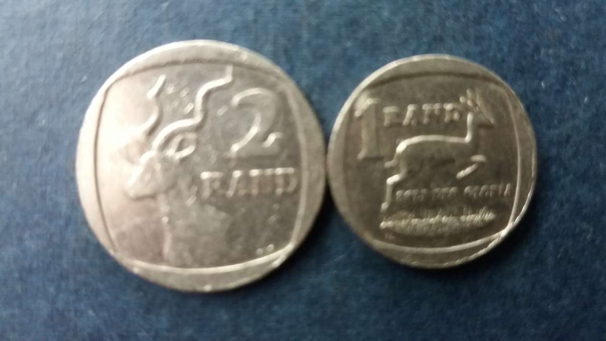South Africa 1997 R1 & R2 * R2 Mintage 1804 000 Difficult to find*