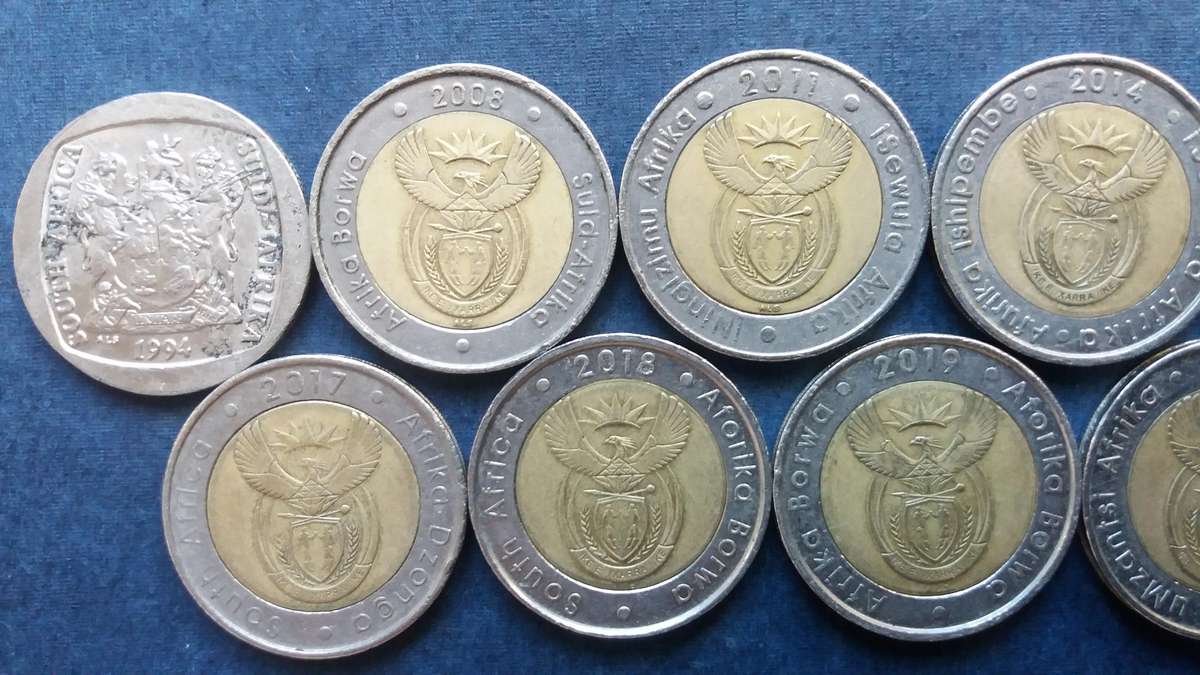 South Africa Set of Commemorative R5 from 1994 to 2021 * 9 x coins*