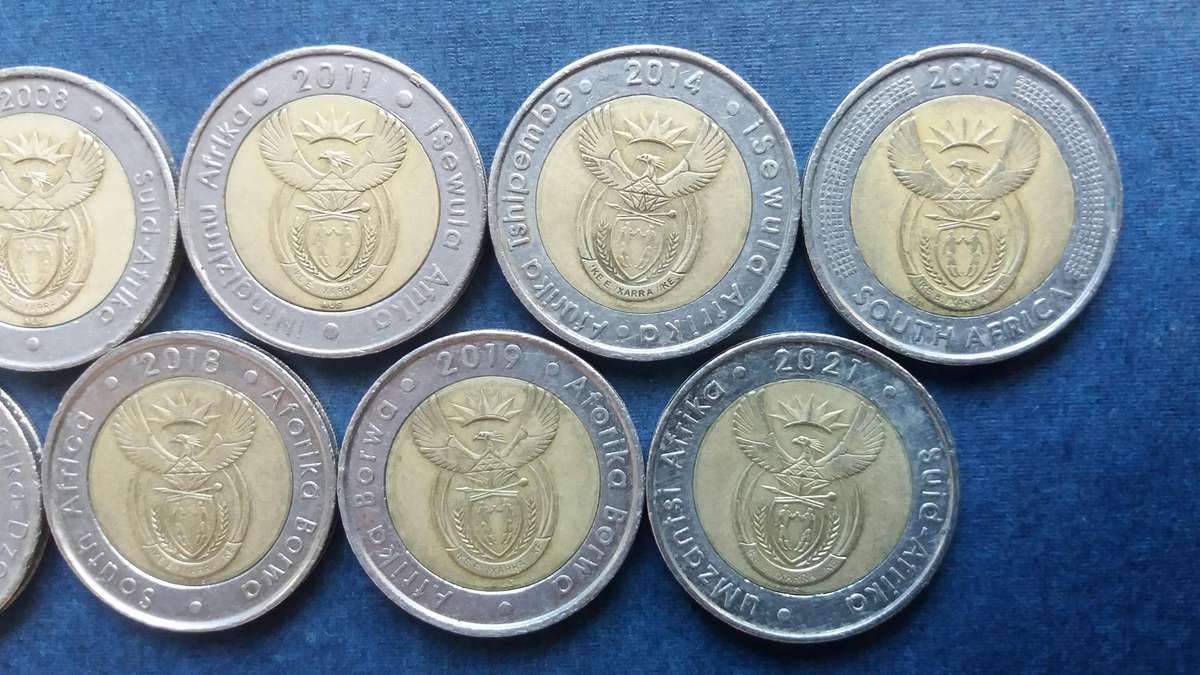 South Africa Set of Commemorative R5 from 1994 to 2021 * 9 x coins*