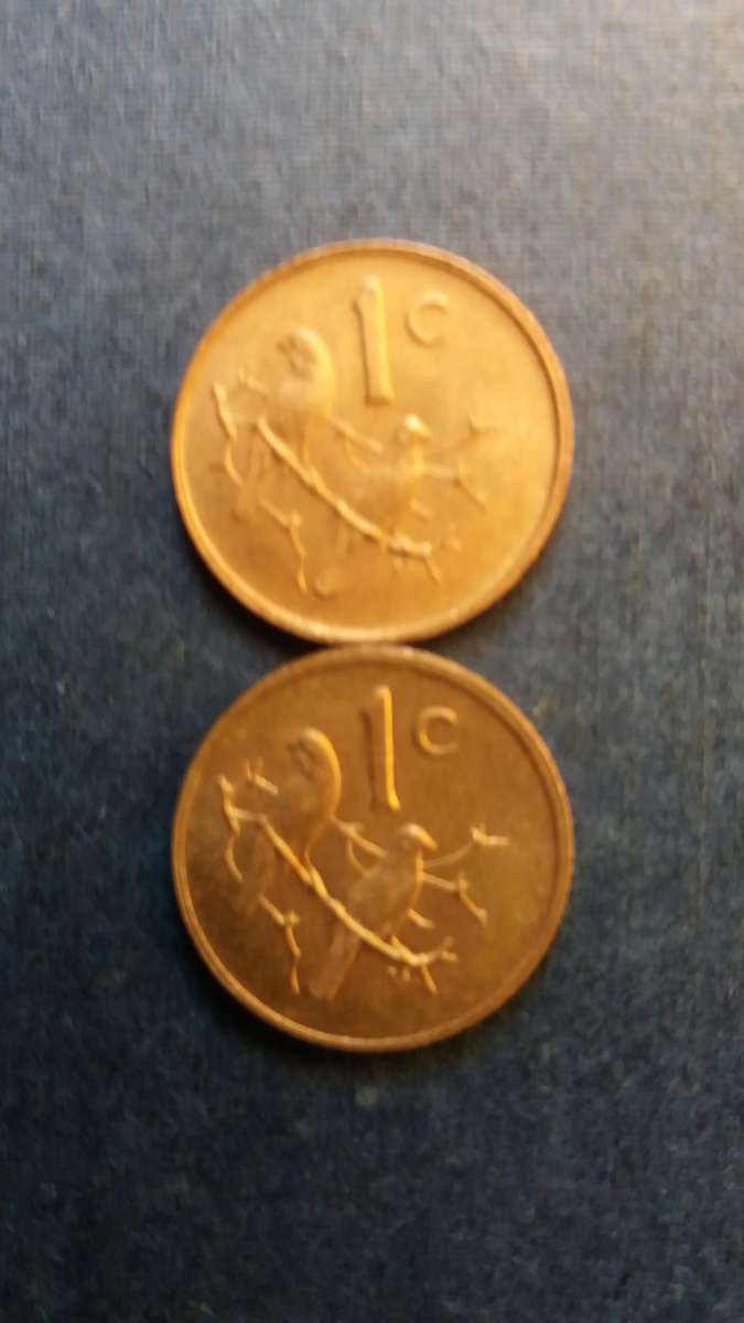 South Africa 1975 & 1978 1 cent * 2 x coins*