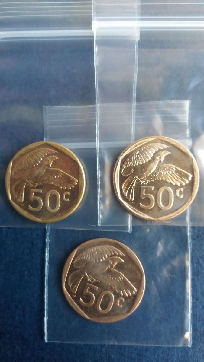 South Africa 4th Decimal Series 50 cents * 2023, 2024 & 2025* - AU Condition*