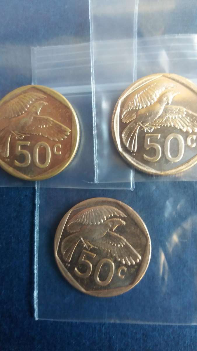 South Africa 4th Decimal Series 50 cents * 2023, 2024 & 2025* - AU Condition*