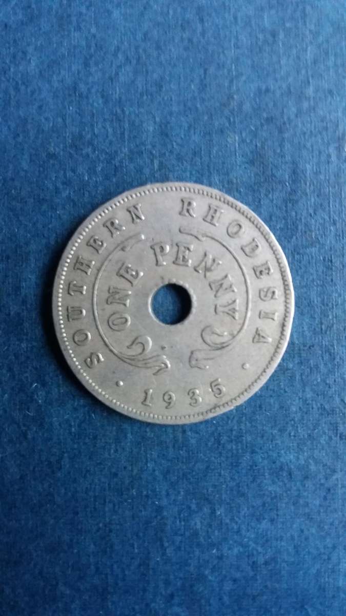 Southern Rhodesia 1935 1 Penny *George V Mintage 492 000*