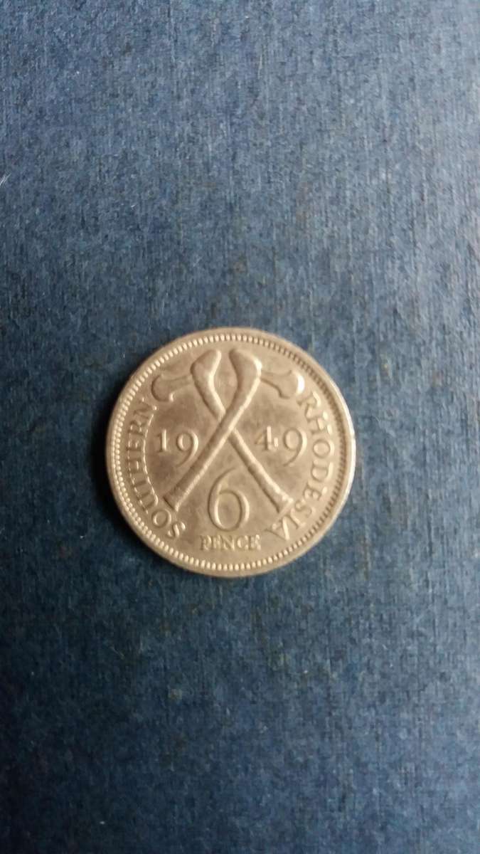 Southern Rhodesia 1949 6 Pence *George VI Mintage 2 000 000*