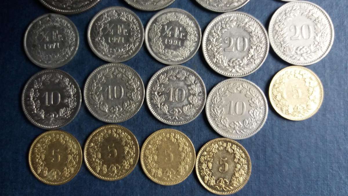 Switzerland Franc lot * 7 Francs 5 Rappens  R156* 18 x coins