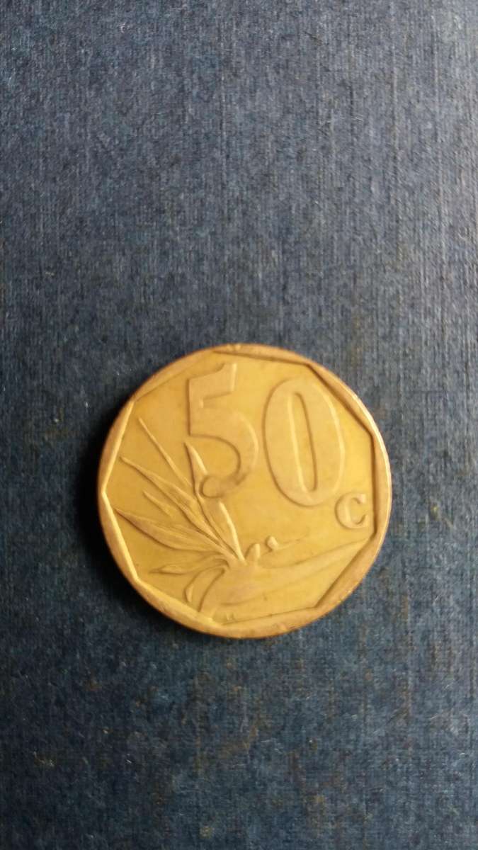 South Africa 2000 50c - Old Coat Of Arms * Mintage 1 152 000 Very difficult to find*