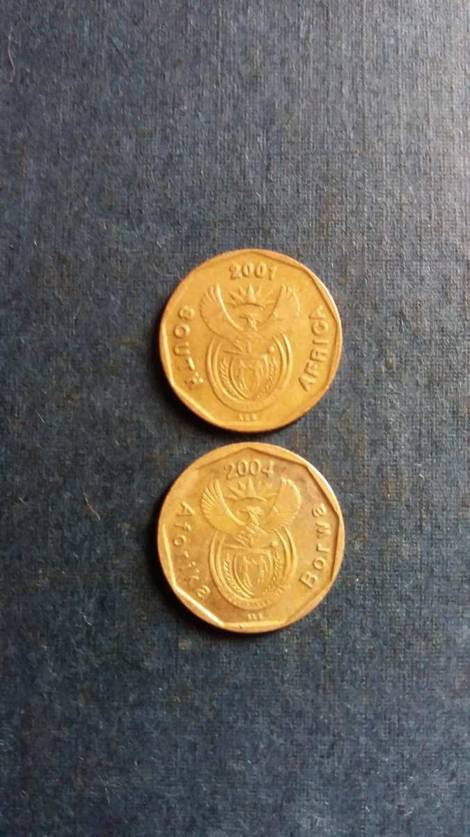 South Africa 2001 & 2004 10 cent * 2 x coins*