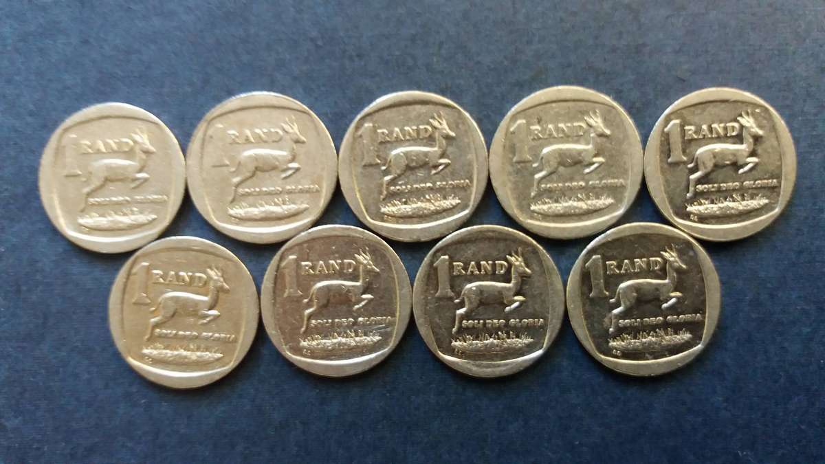 South Africa 2009, 2010, 2011, 2012, 2013, 2014, 2015, 2016 & 2018 R1 * 9 x coins*
