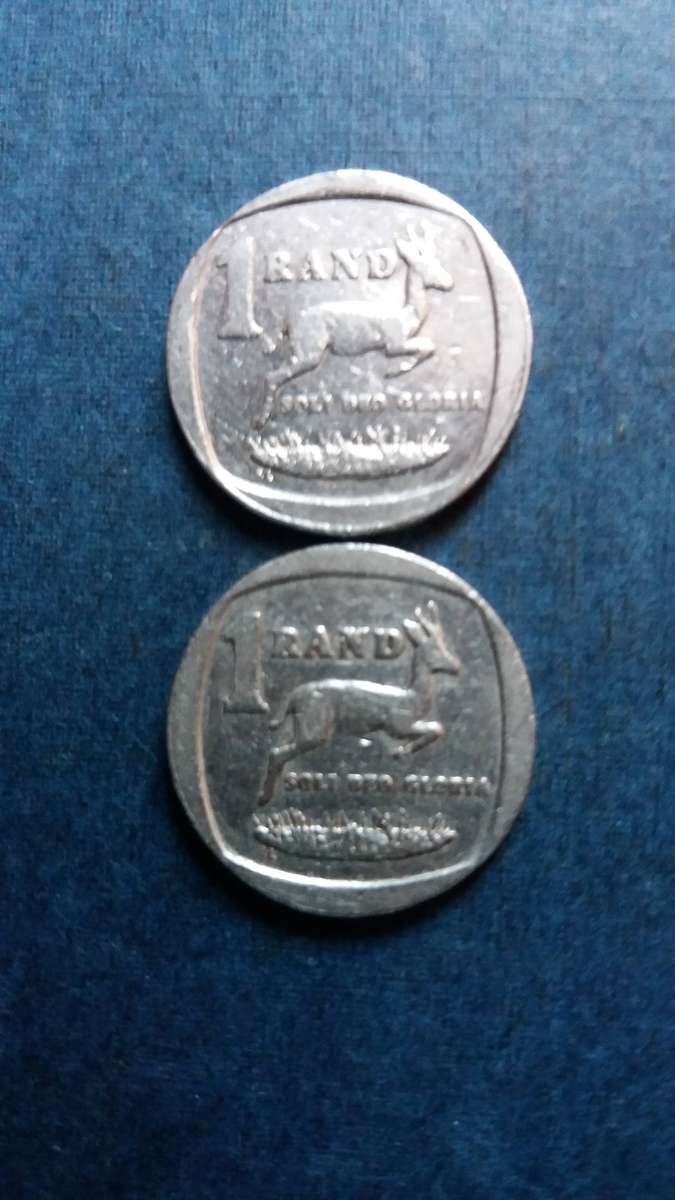 South Africa 2000 R1 - Old Coat of Arms & New Coat of Arms * 2 x coins*