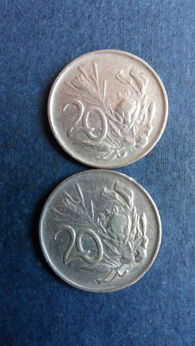 South Africa 2nd Decimal 20 cent * President Heads* 2 x coins