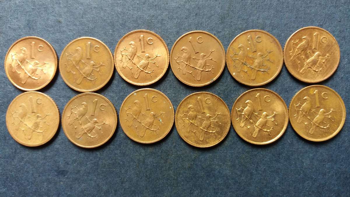 South Africa 1970, 1971, 1972, 1973, 1974, 1975, 1977, 1978, 1980, 1981, 1983 & 1984 1 cent