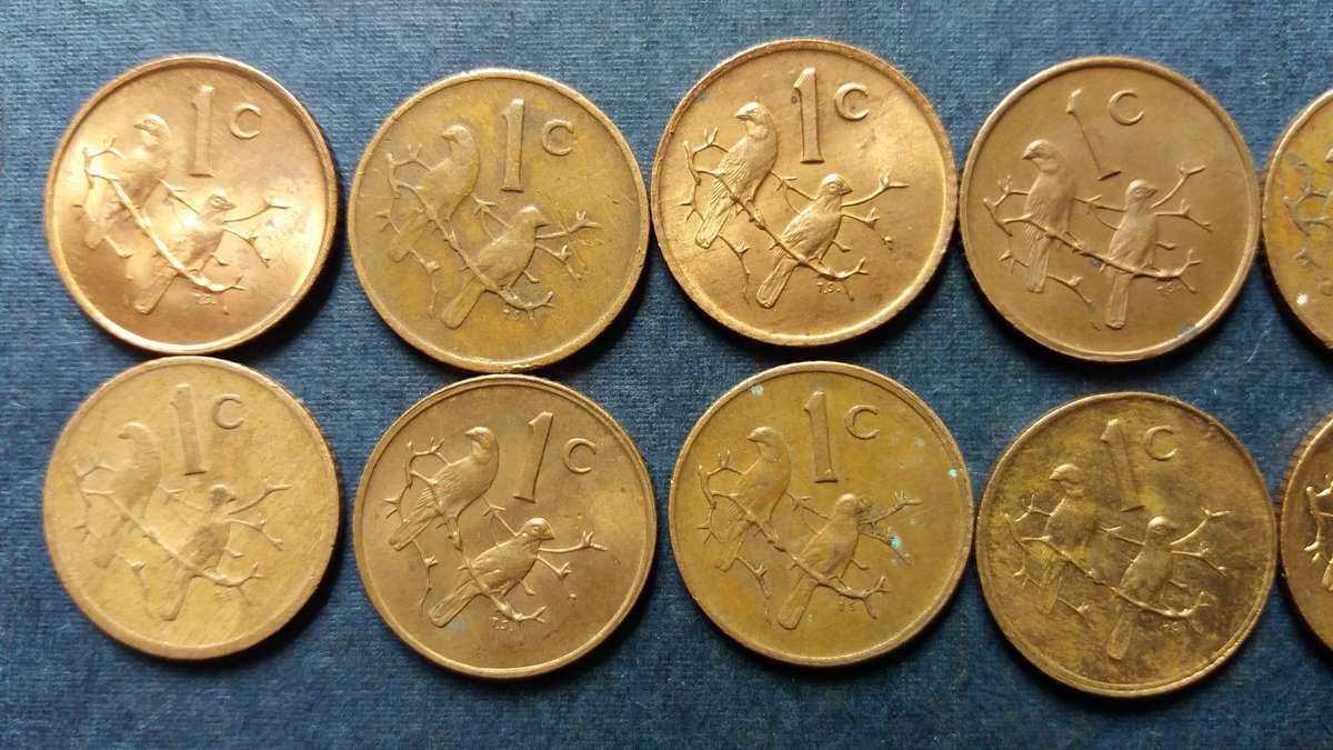 South Africa 1970, 1971, 1972, 1973, 1974, 1975, 1977, 1978, 1980, 1981, 1983 & 1984 1 cent