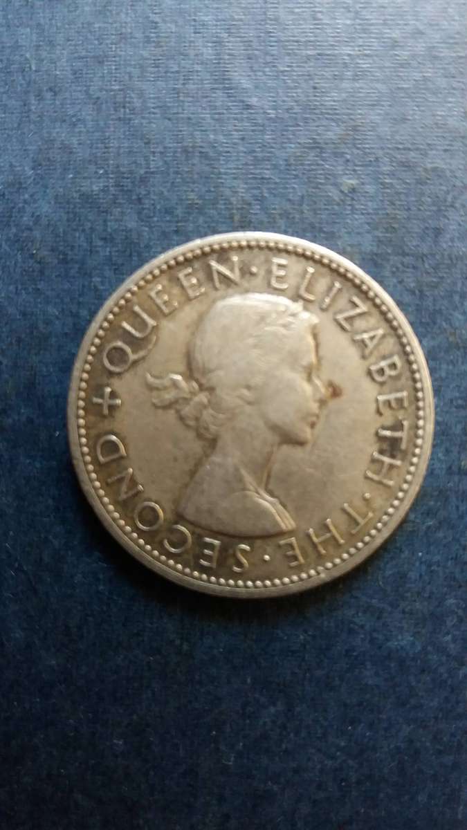 Rhodesia and Nyasaland 1957 2 Shillings * Queen Elizabeth 2nd - Mintage 1500000*