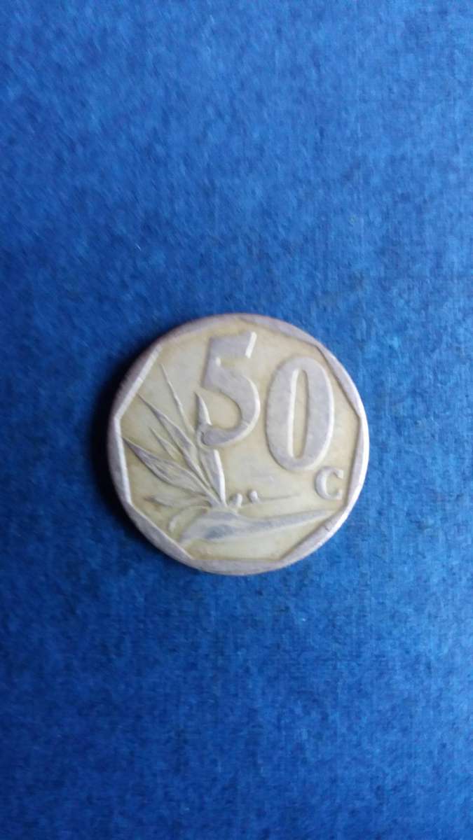 South Africa 2008 50 cent * Rotation die error 45 degrees*