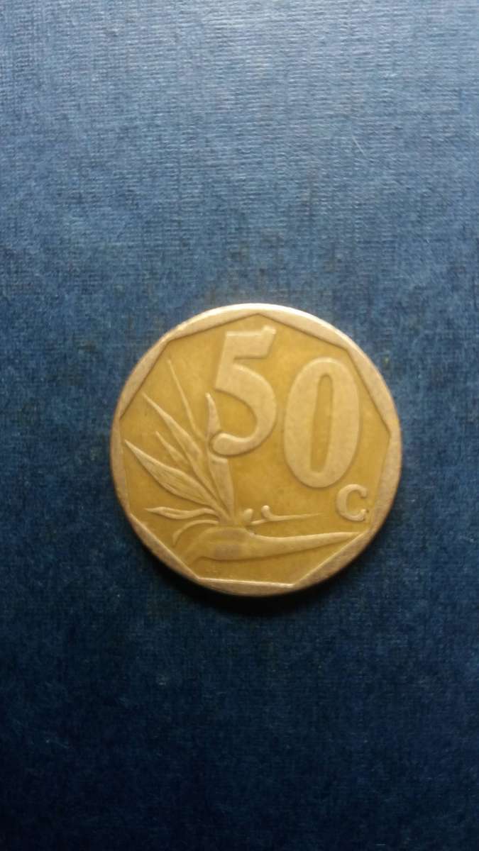 South Africa 2008 50 cent * Rotation die error 45 degrees*