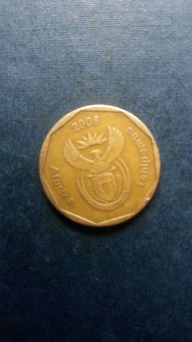 South Africa 2008 50 cent * Rotation die error 45 degrees*