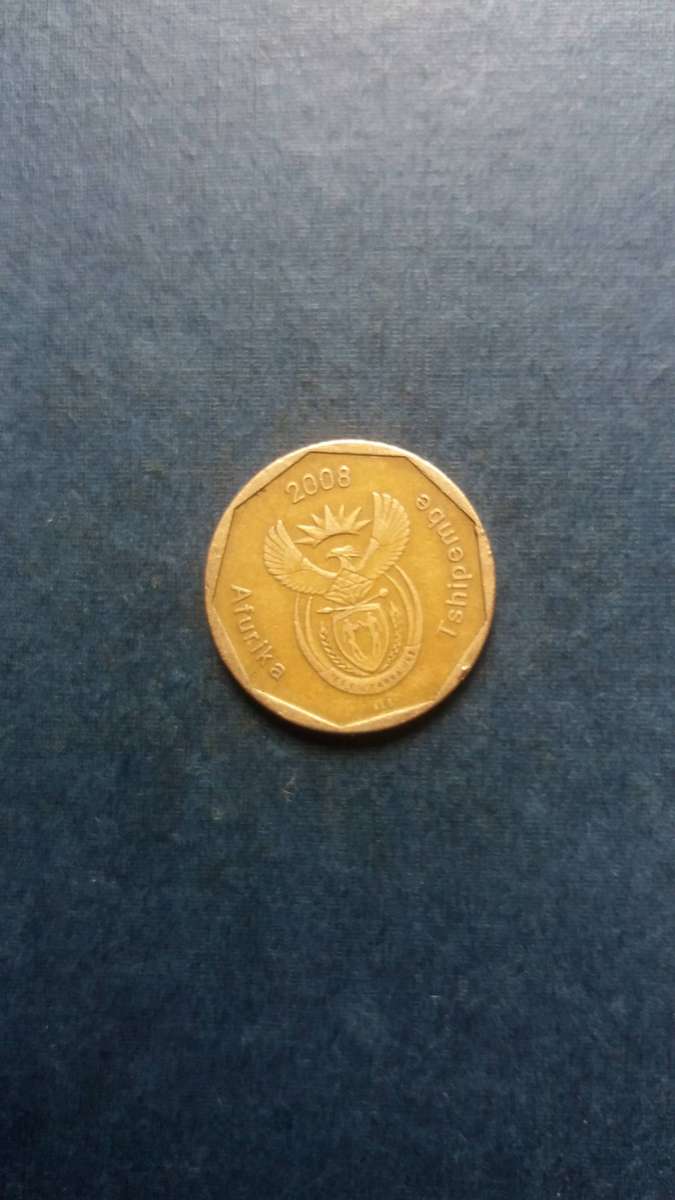 South Africa 2008 50 cent * Rotation die error 45 degrees*