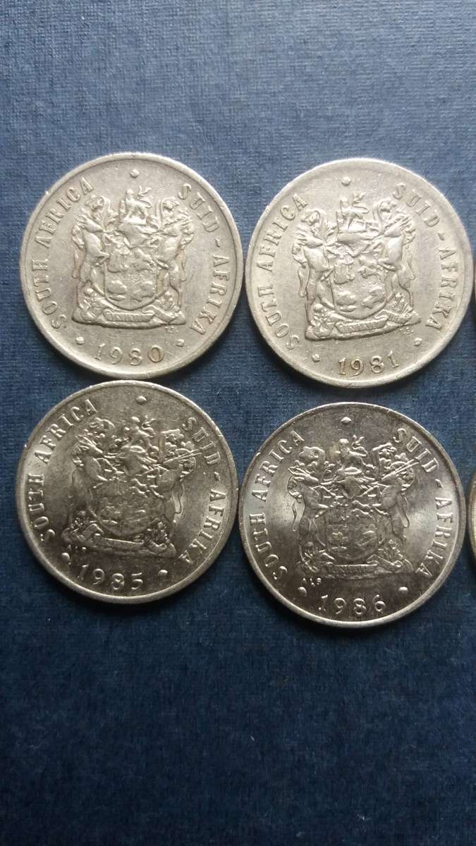 South Africa 1980, 1981, 1982, 1983, 1984, 1985, 1986, 1987, 1988, 1989 10 cents * 10 x coins*