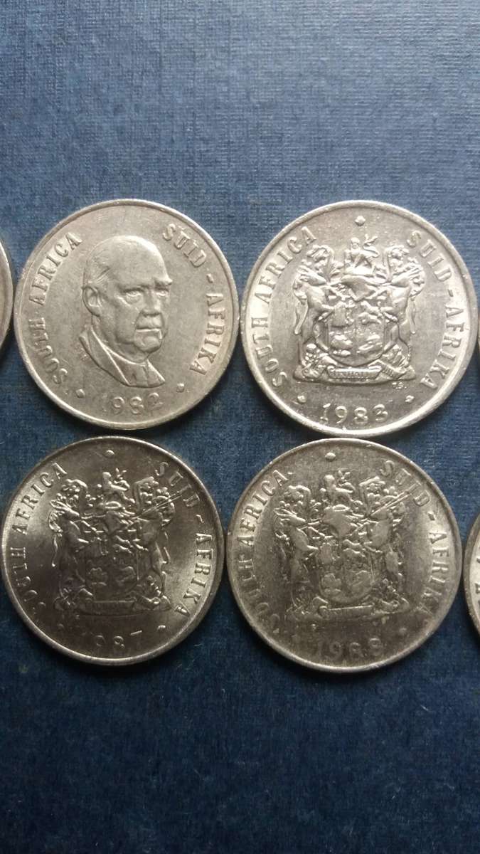 South Africa 1980, 1981, 1982, 1983, 1984, 1985, 1986, 1987, 1988, 1989 10 cents * 10 x coins*