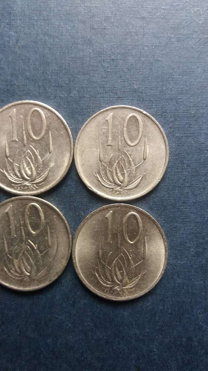 South Africa 1980, 1981, 1982, 1983, 1984, 1985, 1986, 1987, 1988, 1989 10 cents * 10 x coins*