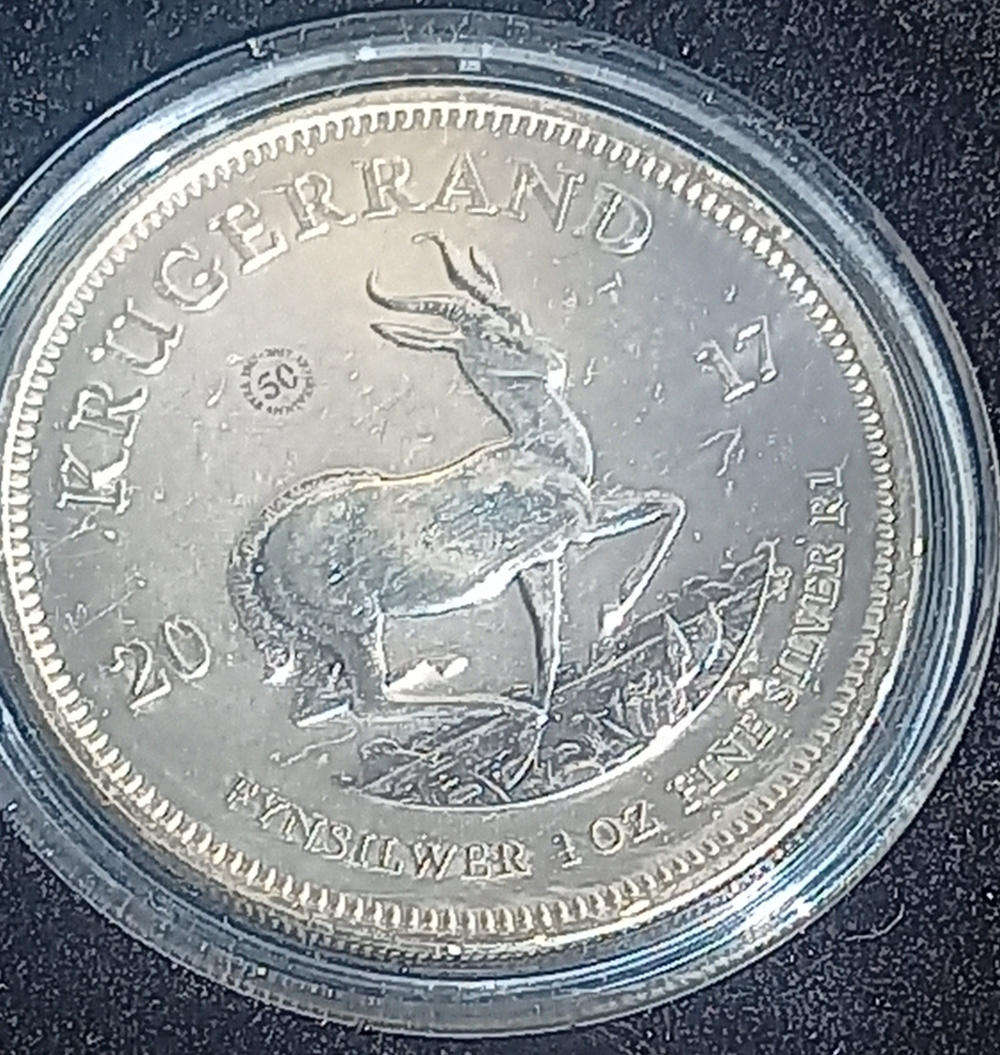 2017 1oz FINE- SILVER KRUGERRAND. PREMIUM UNCICULATED