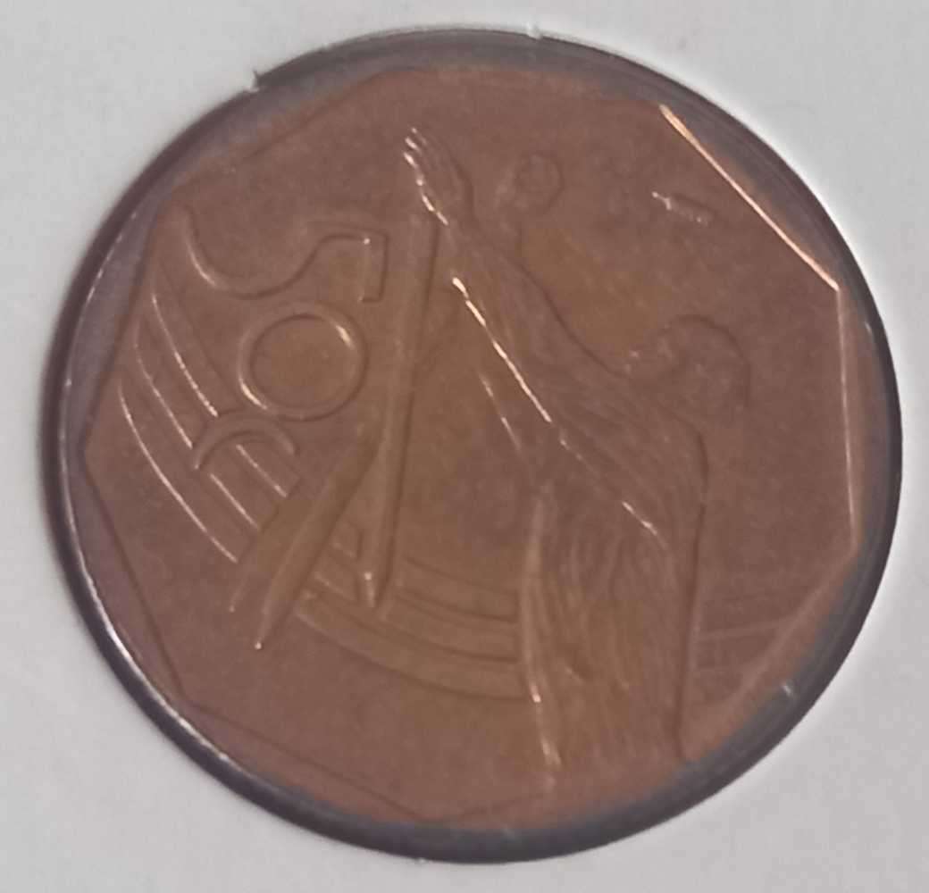 UNCIRCULATED RSA 50C DEPICTING CRICKET 2002 misprint year