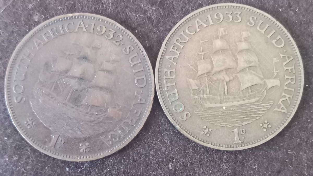 1932 & 1933 UNION 1 PENNY