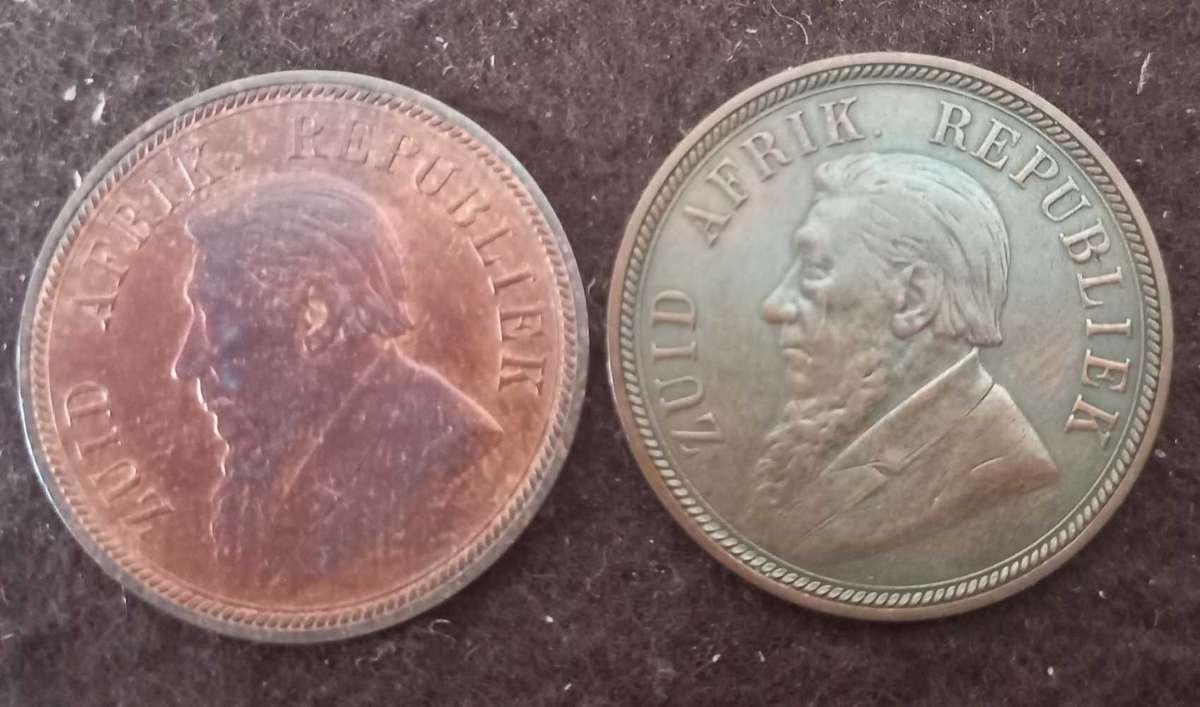 2 x 1898 ZAR PENNIES