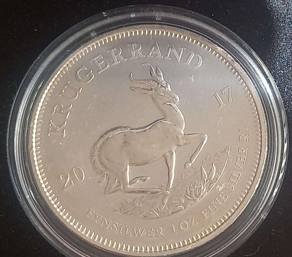 2017 1oz FINE- SILVER KRUGERRAND. PREMIUM UNCICULATED