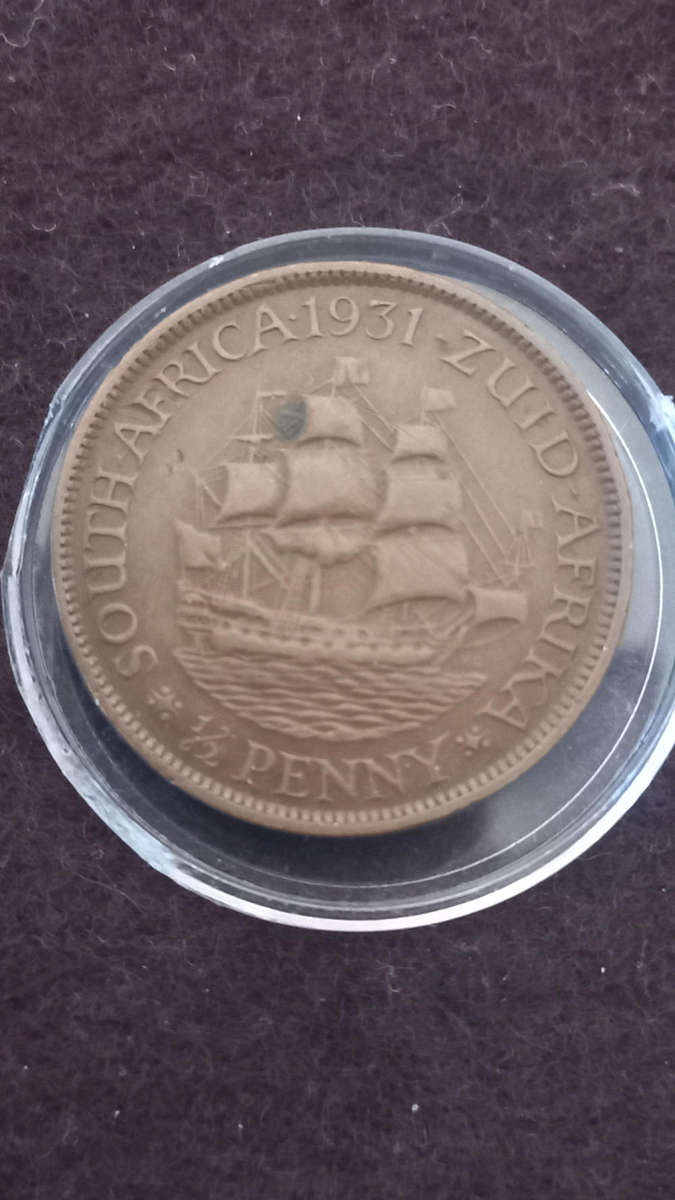 1931 UNION 1/2 PENNY (Z) IN CAPSULE