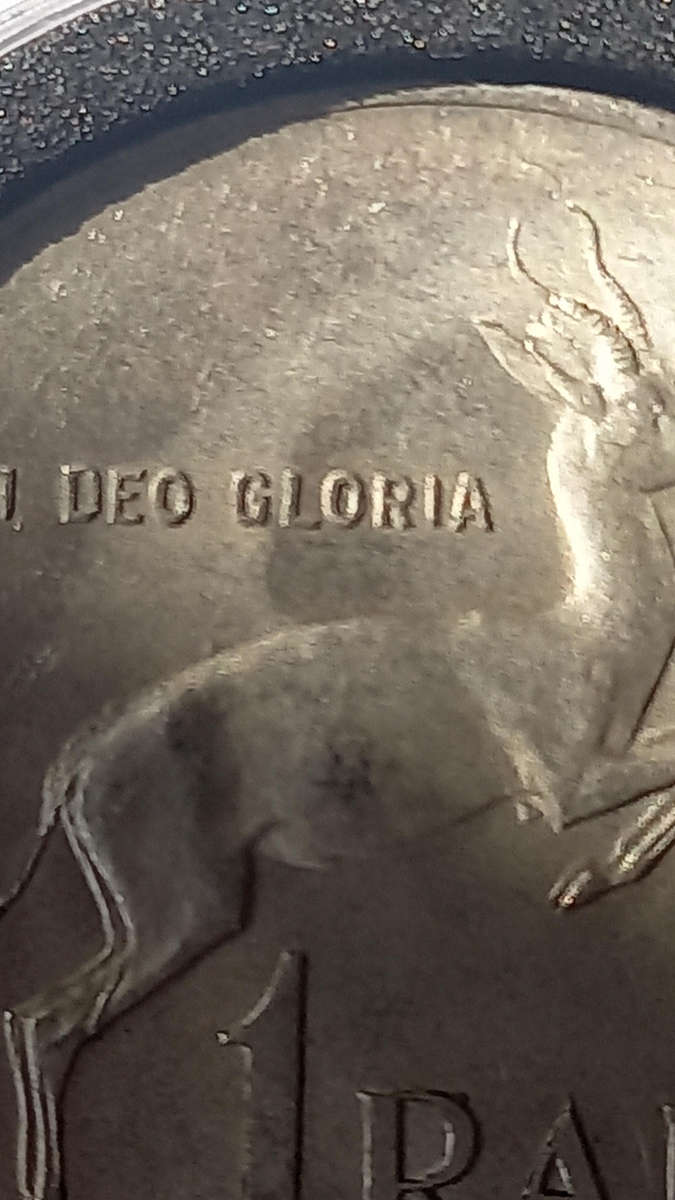 THE 1966 AFRIKAANS R1 TAGG-EAR. ONLY 600 KNOWN. NICE COIN IN CAPSULE