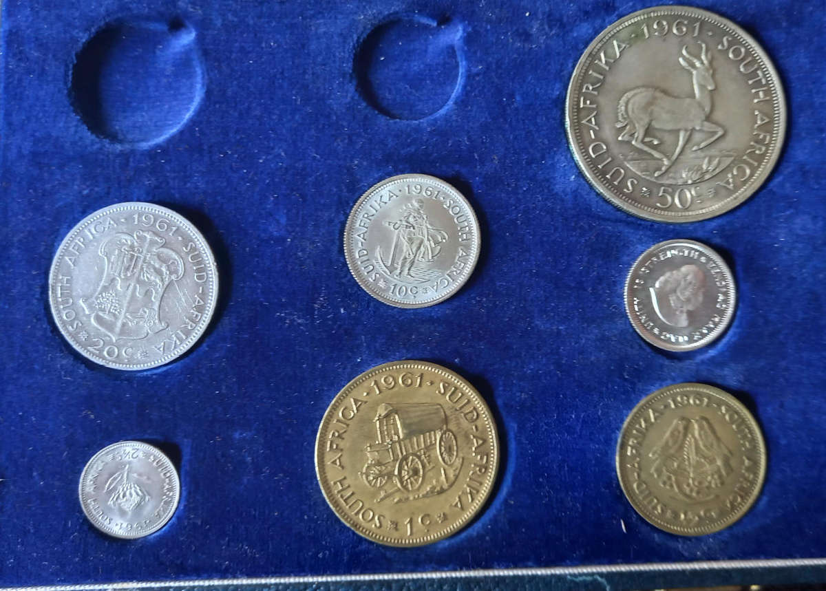 1961 RSA COIN SET AS PER PICTURE