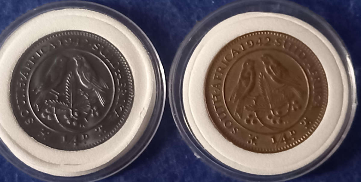 1942 UNION 1/4 FARTHINGS X 2. BID PER COIN TO TAKE BOTH