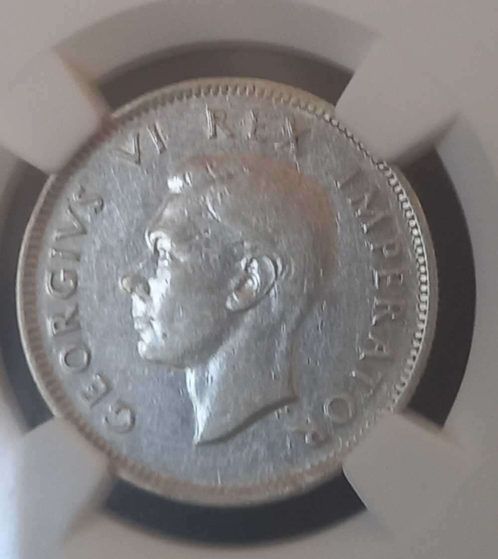 1944 UNION 1 SHILLING NGC VF30
