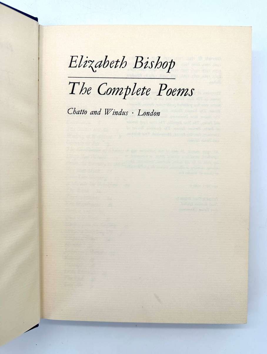The Complete Poems by Elizabeth Bishop
