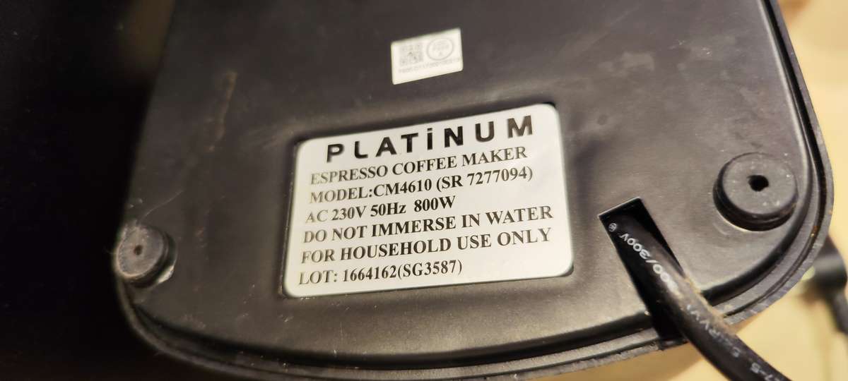 Platinum Espresso Coffee Maker - Model CM4610