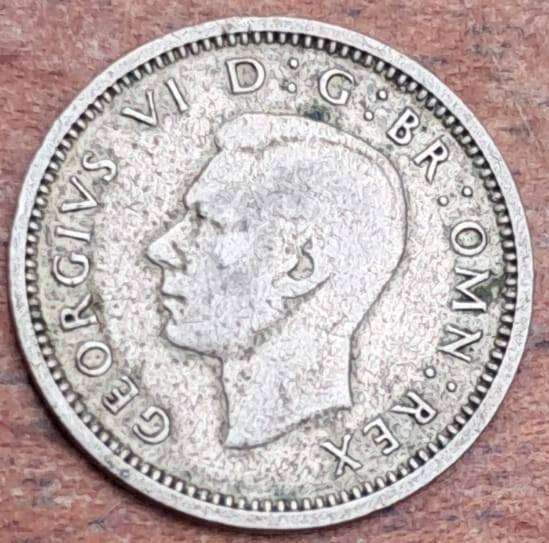 SCARCE 1942 British Silver 3 Pence - WW2 Key Date - High Detail