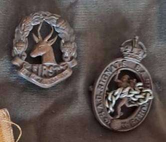 MILITARY MEMORABILIA SCROLL LOADED WITH ITEMS