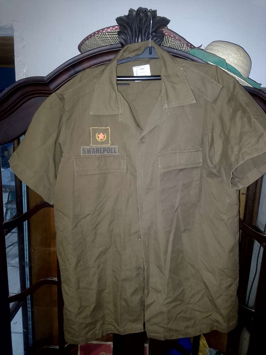 SADF FIELD DRESS SHIRT SHORT SLEEVE SIZE LARGE 1984 ISSUE EXCELLENT CONDITION