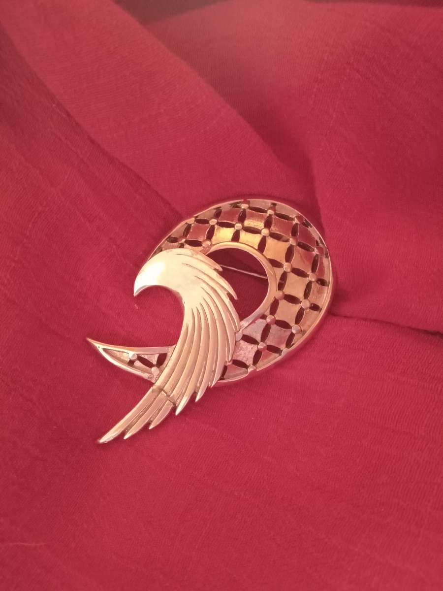 Vintage Pewter Broooch