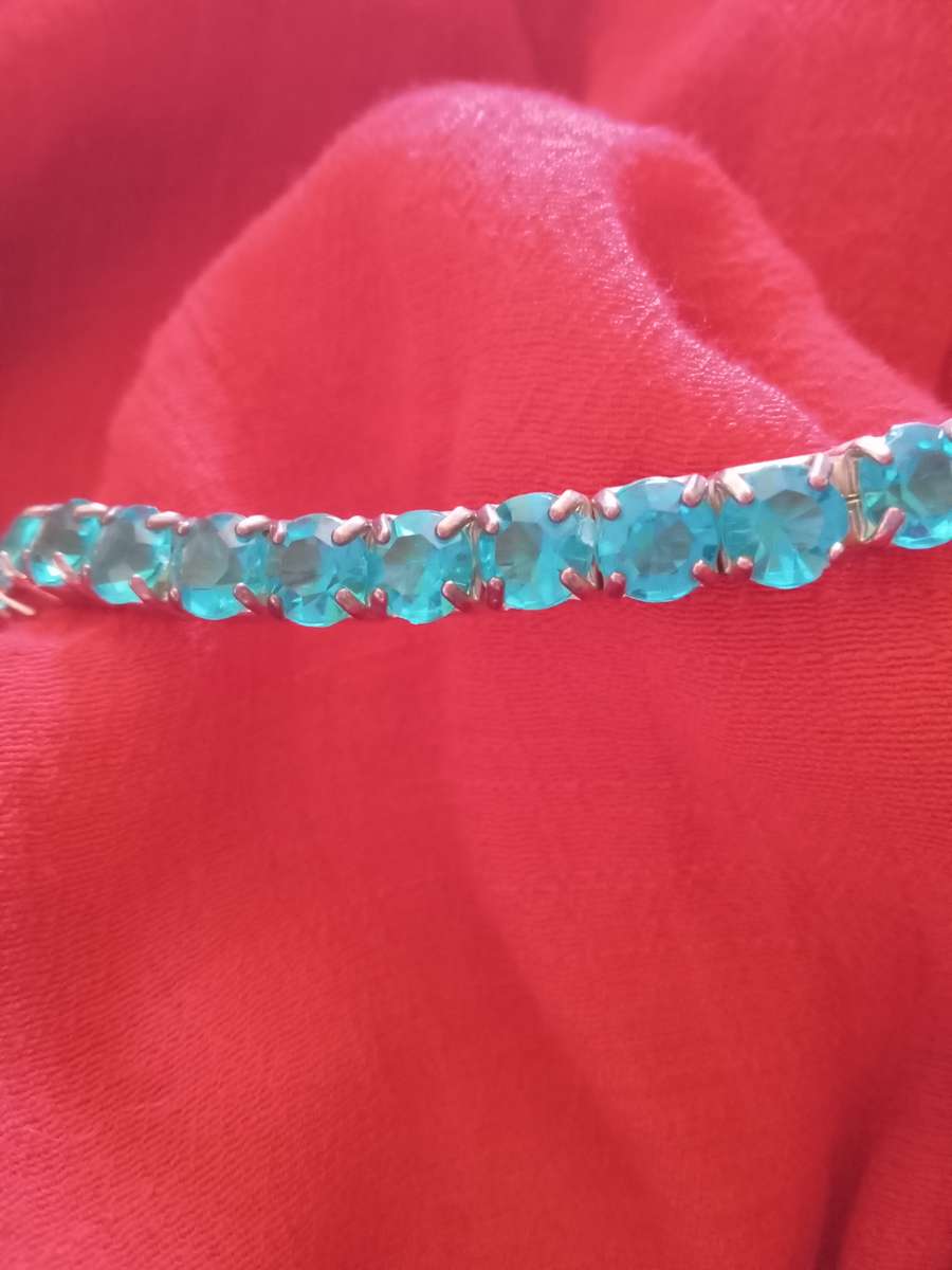 Vintage Aquamarine tennis bracelet