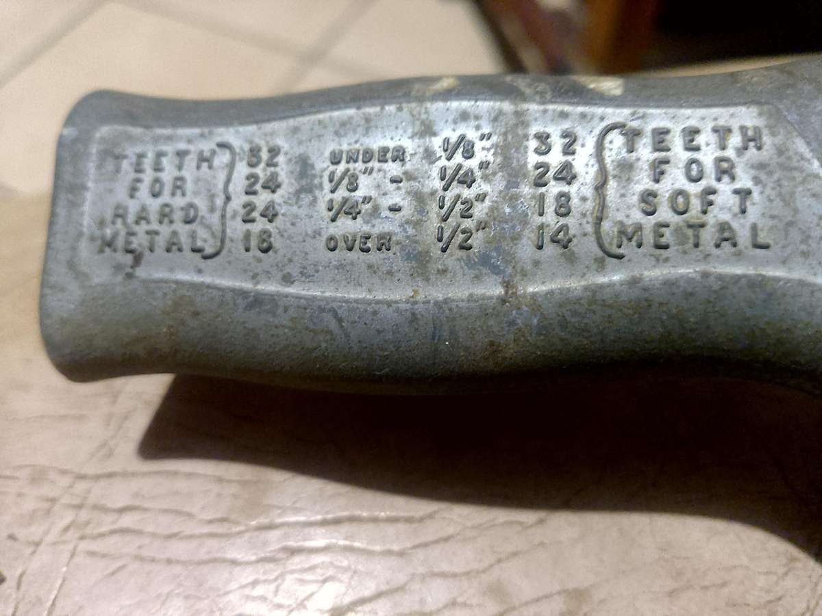 TWO HACKSAWS WITHOUT BLADES GOOD CONDITION