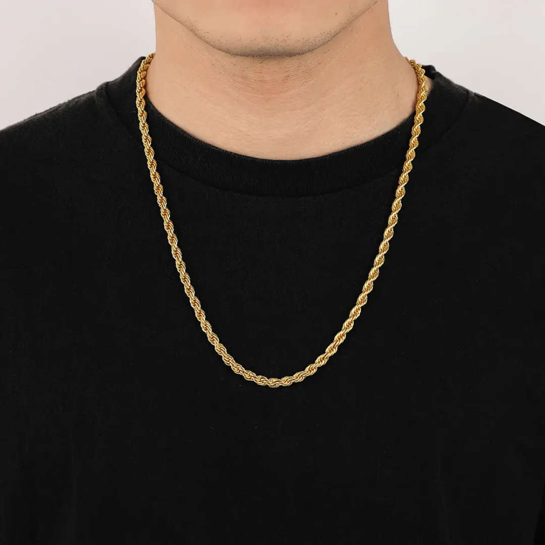 18 K Gold    Mens Chain Necklace Video