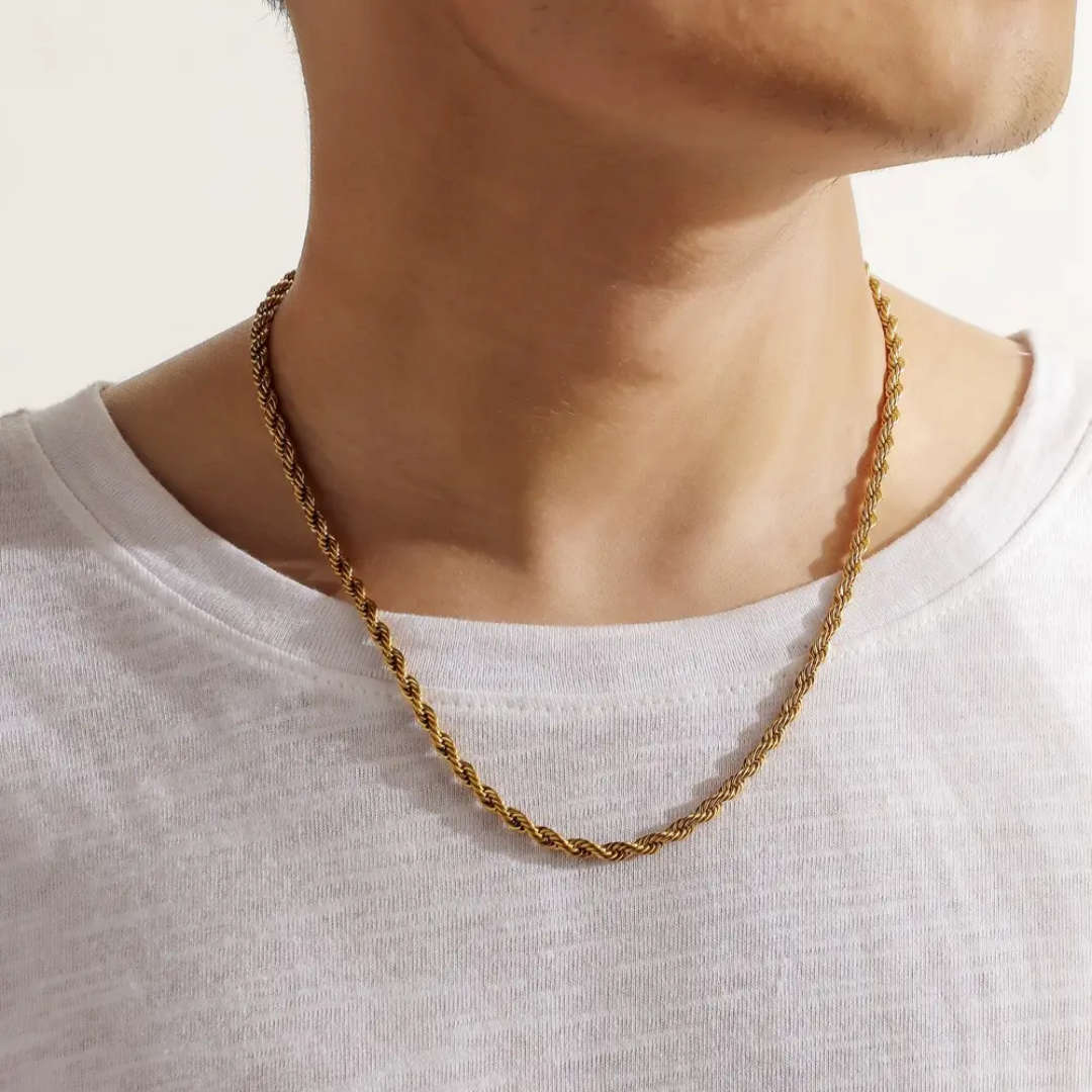 18 K Gold    Mens Chain Necklace Video