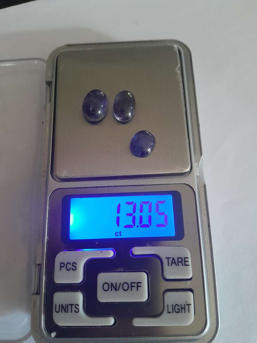 Natural 13.04 Ct Tanzanite Cabs 3 pc