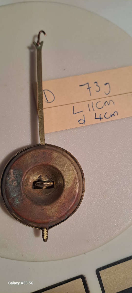 Vintage clock pendulum brass